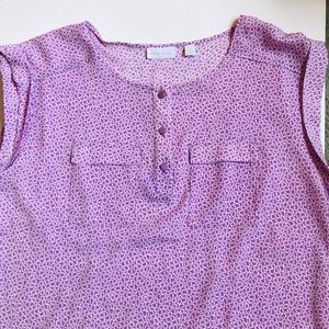 🎉HP!🎉Purple Geometric Babydoll Blouse